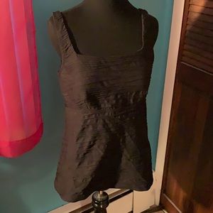 Lands’ End Black Swim Top